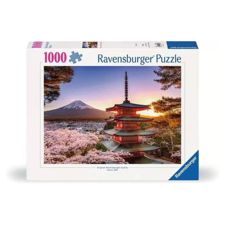 Ravensburger Puzzle Adulte Puzzle 1000 pièces Cerisiers en Fleurs du Mont Fuji Adultes et Enfants à partir de Puzzle de qualité supérieure Paysages & Nature 12000582 - vue 3