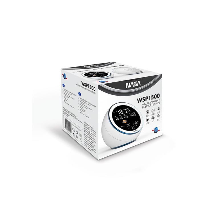 Station météo et enceinte Bluetooth Nasa WSP1500 avec radio réveil - vue 9