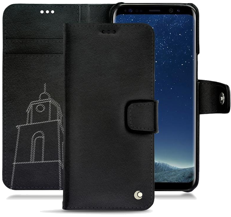 Housse cuir Samsung Galaxy S8+ - Rabat horizontal portefeuilleNoir