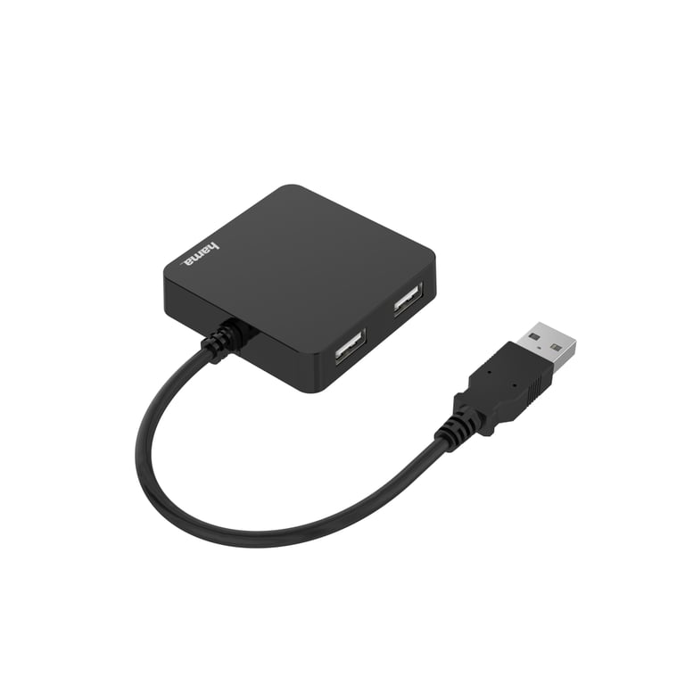 Hama 00200121 hub & concentrateur USB 2.0 480 Mbit/s Noir