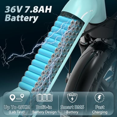 Bodywel T16 Pro 14'' Bicicletta Elettrica Pieghevole 280Wh Mini E-Bike Supporto App