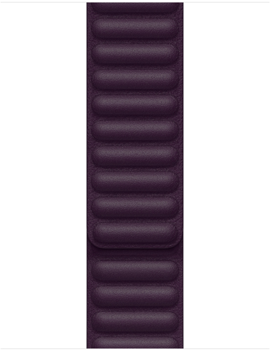 Bracelet à maillons cuir pour Apple Watch 41 mm - M/L - Encre violette