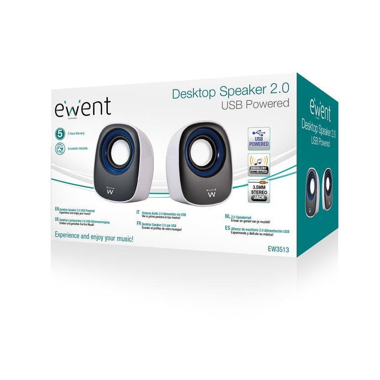 Haut-Parleur Ewent EW3513 – Enceintes 1 Voie Avec Fil 5 W - vue 2