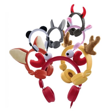 Auriculares de audio para niños KIDYEARS - Diseño de cangrejo divertido y seguro