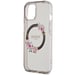 Custodia Guess IML Flowers Wreath MagSafe per iPhone 15, nera