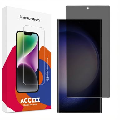 Accezz Protection d'écran en verre trempé Privacy pour Samsung Galaxy S23 Ultra