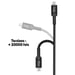Jaym - Cable Premium 1,5 m - USB-A vers 3 Sorties : Lightning, Type-C et Micro USB - Garanti à Vie - Ultra renforcé - Longueur 1,5 mètres