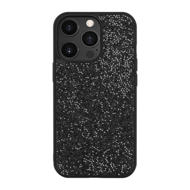 Funda Bling Strass para Apple iPhone 14 Pro, negro medianoche
