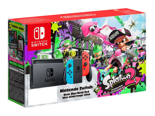 Switch & Splatoon 2 - console de jeux portables 15,8 cm (6.2'') 32 Go Wifi Noir, Bleu, Rouge