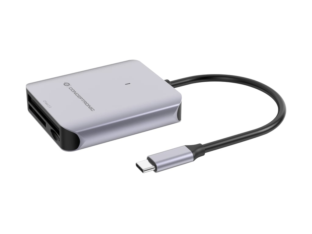 Conceptronic BIAN09G lecteur de carte mémoire USB 3.2 Gen 2 Type-C Gris - Neuf