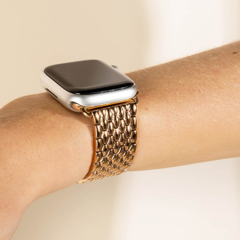 Selencia Bracelet dragon en acier pour Apple Watch | 38/40/41/42 mm - Rose Doré - Neuf
