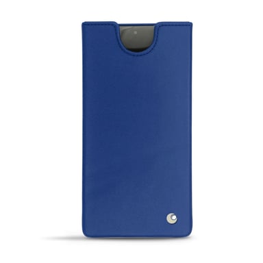 Pochette cuir Samsung Galaxy Note10 - Pochette - Bleu - Cuir lisse