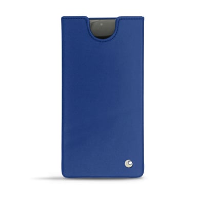 Pochette cuir Samsung Galaxy Note10 -  - Bleu - Cuir lisse