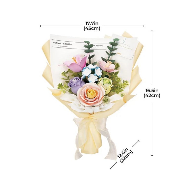 Maquette 3D ROKR Bouquet de Printemps Puzzle Floral Éblouissant Neuf - vue 3