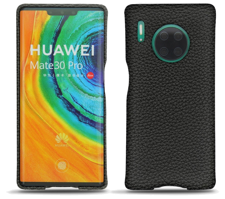 Coque cuir Huawei Mate 30 Pro - Coque arrièreNoir