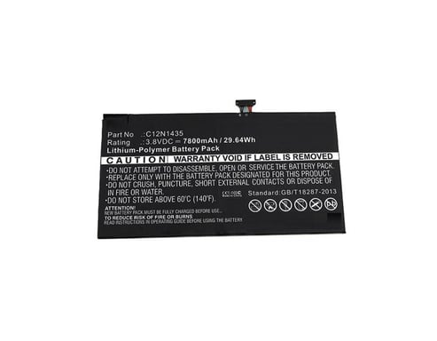 CoreParts MBXAS-BA0031 ricambio per laptop Batteria (Laptop Battery for Asus 30Wh - Li-Pol 3.8V 7800mAh Black, - 30Wh Li-Pol 3.8V 7800mAh Black, Transformer Book T100HA - Warranty: 12M)