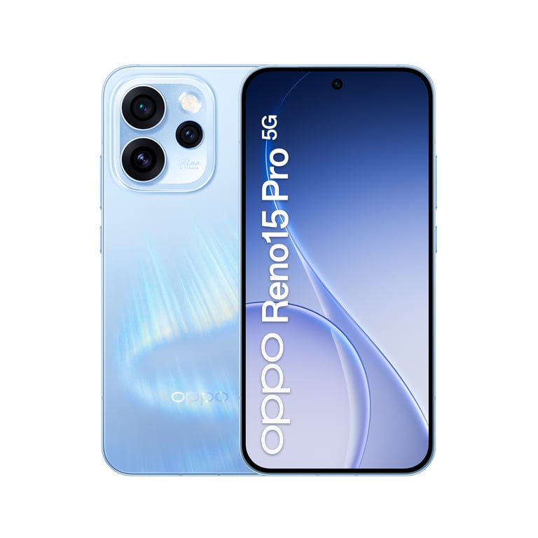 OPPO Reno15 Pro 5G 16,1 cm (6.32 ) Double SIM Android 16.0 USB Type-C 12 Go 512 Go 6200 mAh Bleu - Neuf