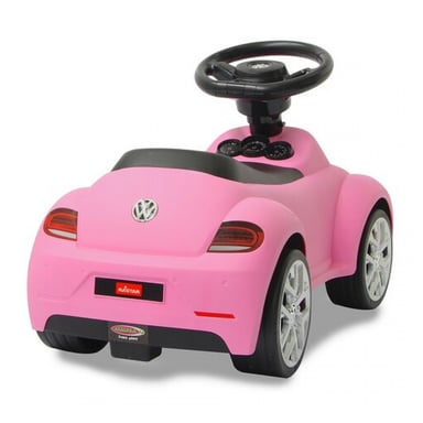 Auto a spinta VW Beetle rosa vivace per bambini
