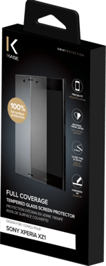 Protector de pantalla de cristal templado (100% cobertura de superficie) para Sony Xperia XZ1, Transparente