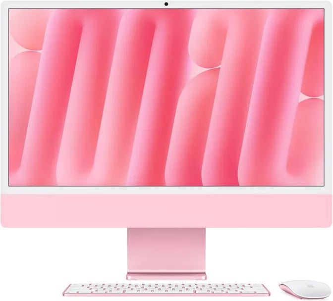 iMac M4 24' (2024) 256 Go SSD 16 Go RAM 8 cœurs Apple GPU 8 Mac OS Sonoma, Rose - Neuf