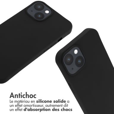 imoshion Coque en silicone avec cordon pour Apple iPhone 14 - Noir