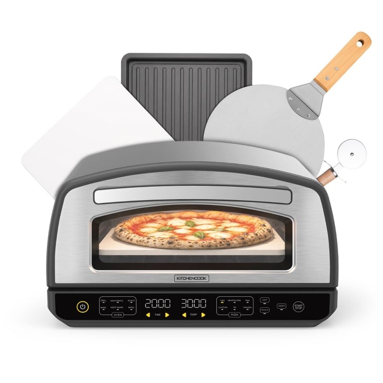 Four À Pizza Kitchencook K-Pizza – 2000 W, 12 Programmes, Jusqu'à 450°C - vue 3