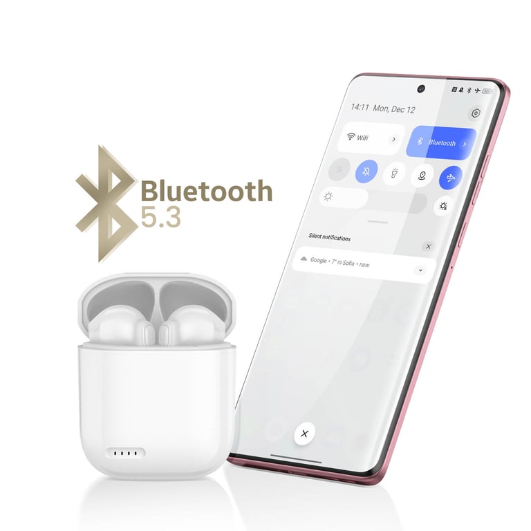 Oreillette Bluetooth Akashi Altsilearb avec Boîtier de Charge Intégré Autonomie 12h Bluetooth 5.0 Neuf - vue 3