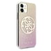 Étui Guess pour iPhone 11 rose gold Glitter 4G Circle Logo