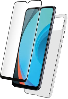 Pack di protezione per Realme C11 2021 anti-urto in TPU e vetro dello schermo 9H