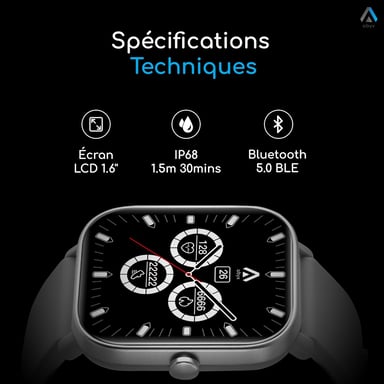 Reloj multideporte estanco conectado - Abyx Fit Ozone 3 - Gris