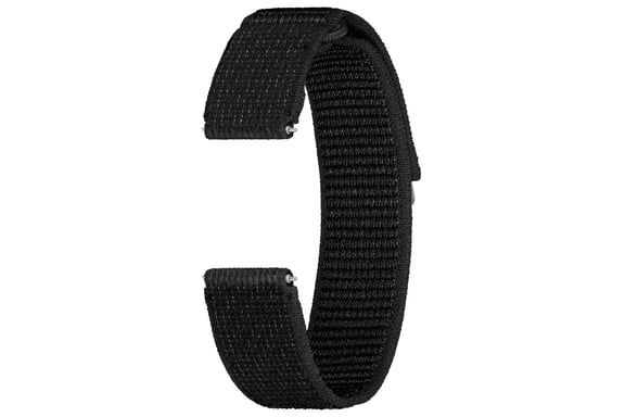 Correa grande original de tela de plumas para Samsung Galaxy Watch 4 / 5 / 6 / 7 - 20 mm - M/L - Negro