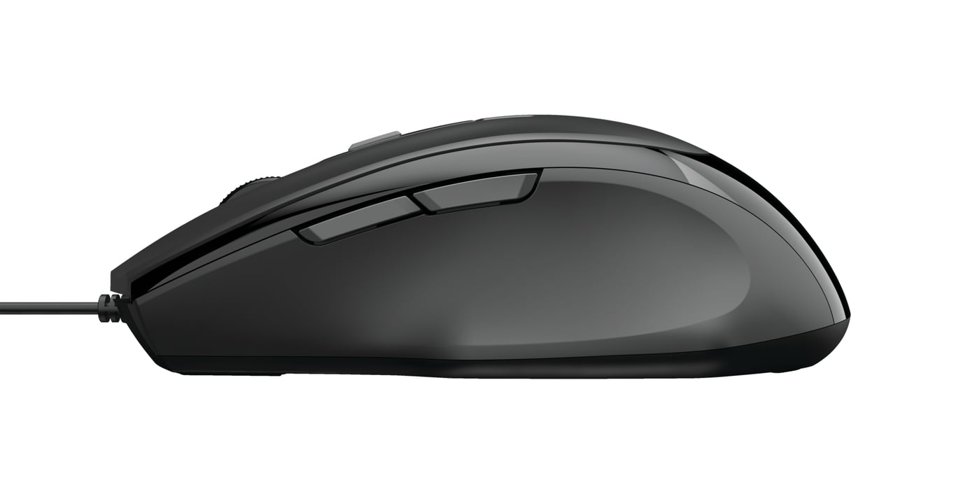 Souris Trust Voca – Filaire USB, Optique, 2400 DPI, Ergonomique, 2 Boutons de Pouce - vue 2