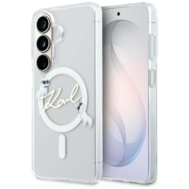 Funda Karl Lagerfeld KC Script MagSafe para S26, transparente