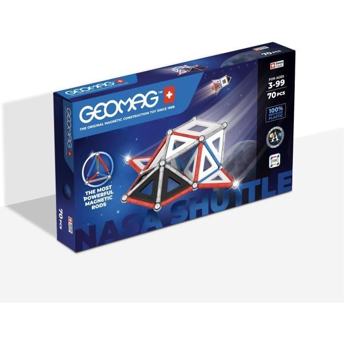 Jeu de construction magnétique GEOMAG Classic Panels Navette NASA 70 pièces Magnétique Dès - vue 3