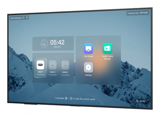 Yealink 75 pulgadas MeetingDisplay para sistema MTR