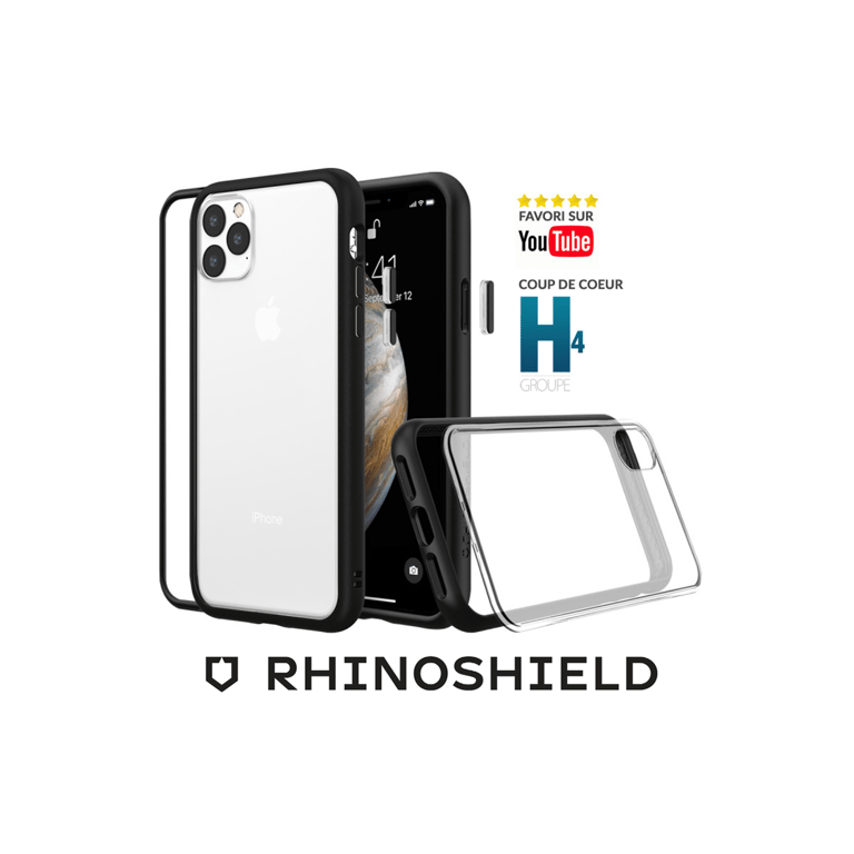 RhinoShield Coque Compatible avec [iPhone 15] Mod NX - Protection Fine  Personnalisable avec Technologie d'absorption des Chocs [sans BPA] - Noir -  RhinoShield