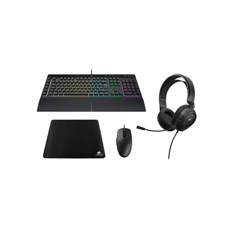 Ensemble Clavier tapis de et casque Corsair HS35 V2 Stereo + K55 PRO + M55 WIRED + MM250 - vue 2