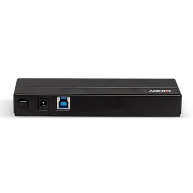 Lindy 43228 hub de interfaz USB 3.2 Gen 1 (3.1 Gen 1) Type-A 5000 Mbit/s Negro