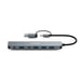 Urban Factory MHC70UF base para portátil y replicador de puertos Alámbrico USB 3.2 Gen 1 (3.1 Gen 1) Type-A + Type-C Gris