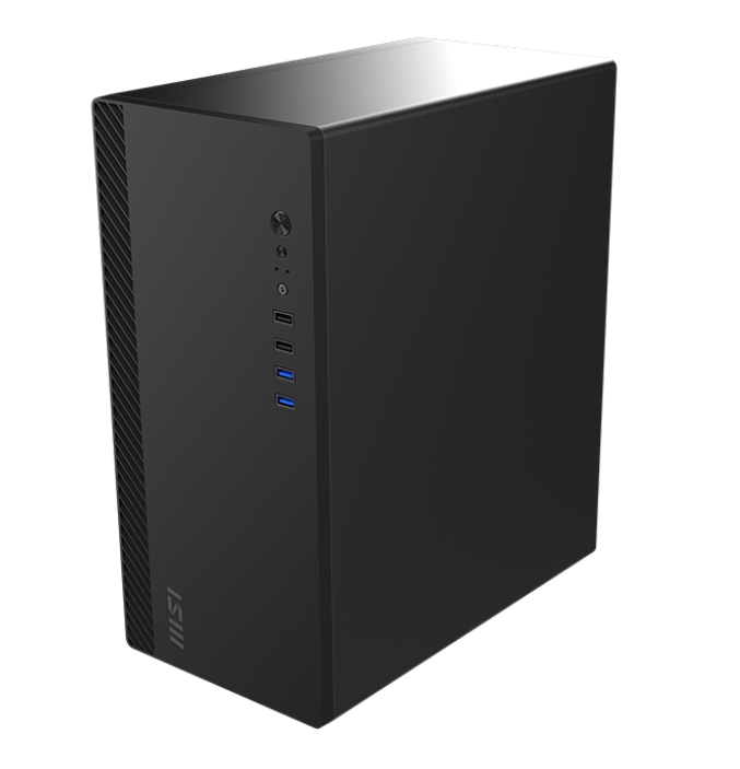 MSI PC Bureau intel I7-14700F - GeForce GT 710 2GO - 32GO RAM - SSD 1To - Pro Shield M100P - Windows 11 - Neuf Noir - vue 3