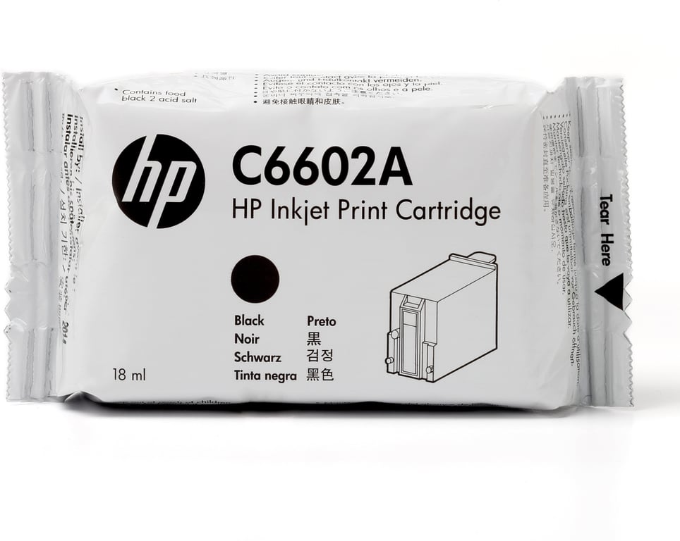 HP - 18 ml - noir - compatible - cartouche d'encre - pour Addmaster IJ 6080, 6160, 7100, Ithaca BANKjet 2500, KITCHENjet 1000, POSjet 1000, 1500 - Neuf