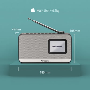 Panasonic RF-D15 Portable Numérique Noir, Argent
