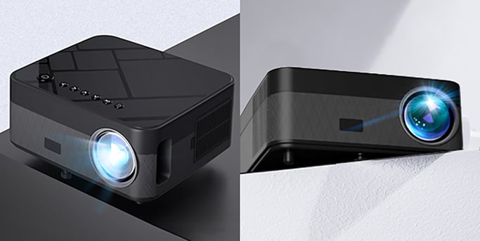 Proyector WiFi de Cine en Casa Surewheel SW10, FHD+ 1080*1920, 600 Lúmenes ANSI, Corrección de Distorsión 4 Puntos, Pantalla 180 Pulgadas para Cine en Casa