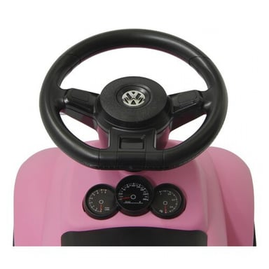 Auto a spinta VW Beetle rosa vivace per bambini