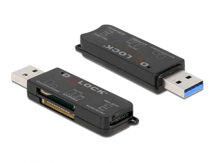 DeLOCK Lecteur de carte SuperSpeed USB pour cartes de mémoire SD / Micro SD / MS Neuf - vue 2