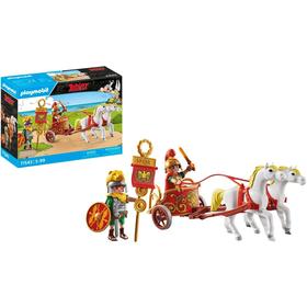Coffret PLAYMOBIL Astérix : Char Romain avec Brutus et Chevaux - Neuf