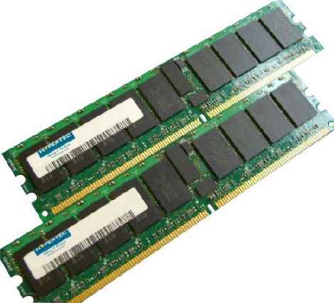 Hypertec Legacy DDR2 4 Go: 2 x 2 Go DIMM 240 broches 667 MHz / PC2 5300 mémoire enregistré ECC avancé pour Fujitsu PRIMERGY BX630 S2 Econel S1 RX330 S1