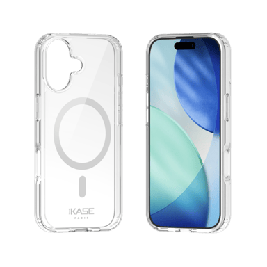 Coque Antibactérienne Antichoc Magnétique Invisible Fabriqué Avec du 75% Plastique Recyclé pour Apple iPhone 17, Transparente