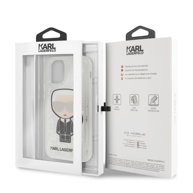 Funda iridiscente que brilla en la oscuridad Karl Lagerfeld para Apple iPhone 11, Negro