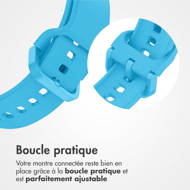 imoshion Bracelet silicone pour Samsung Galaxy Fit 3 - Bleu clair - Neuf
